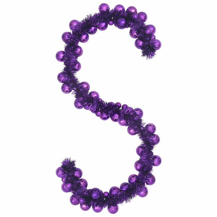 Ghirlandă cu Bile de Crăciun Violet 186 cm Polistiren - WALTI WALTI