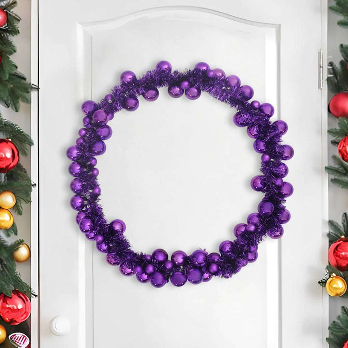Ghirlandă cu Bile de Crăciun Violet 186 cm Polistiren - WALTI WALTI