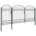 Poartă pentru Gard cu Vârf Arcuit Gri 400 x 125 cm Oțel - WALTI WALTI