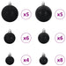Set de Globuri de Crăciun cu 150 LED 61 pcs Negru Plastic - WALTI WALTI
