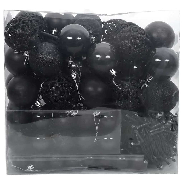 Set de Globuri de Crăciun cu 300 LED 120 pcs Negru Plastic - WALTI WALTI