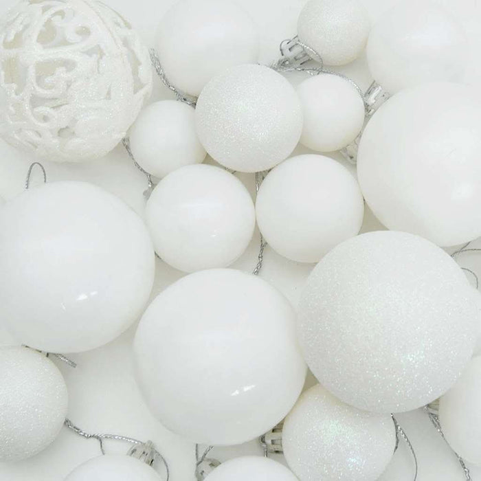 Set de Globuri de Crăciun cu 300 LED 120 pcs Alb Plastic - WALTI WALTI