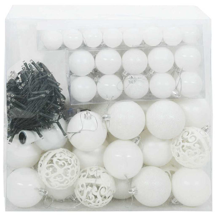Set de Globuri de Crăciun cu 300 LED 120 pcs Alb Plastic - WALTI WALTI
