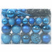 Set de Globuri de Crăciun cu 150 LED 61 pcs albastru Plastic - WALTI WALTI