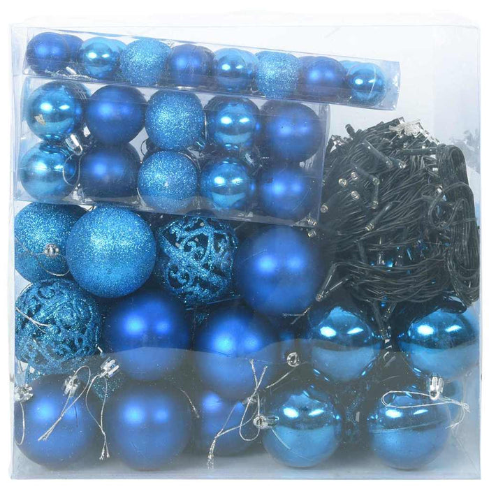Set de Globuri de Crăciun cu 300 LED 120 pcs albastru Plastic - WALTI WALTI