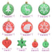Set de Globuri de Crăciun 40 pcs Roșie și verde Plastic - WALTI WALTI