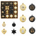 Set de Globuri de Crăciun 40 pcs Negru și Aur Plastic - WALTI WALTI