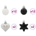 Set de Globuri de Crăciun 40 pcs Negru și Alb Plastic - WALTI WALTI