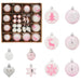 Set de Globuri de Crăciun 40 pcs Alb și roz Plastic - WALTI WALTI