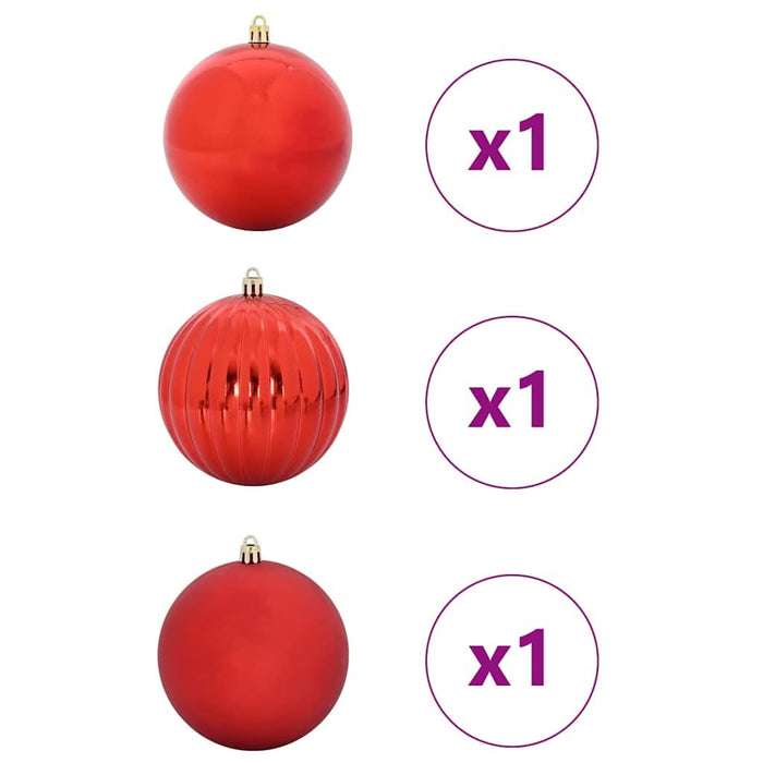 Set de globuri de Crăciun XXL 3 pcs Roșu Plastic - WALTI WALTI