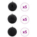 Set de Globuri de Crăciun 15 pcs Negru - WALTI WALTI