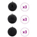 Set de Globuri de Crăciun 9 pcs Negru - WALTI WALTI