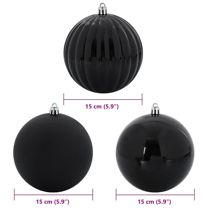 Set de Globuri de Crăciun 9 pcs Negru - WALTI WALTI