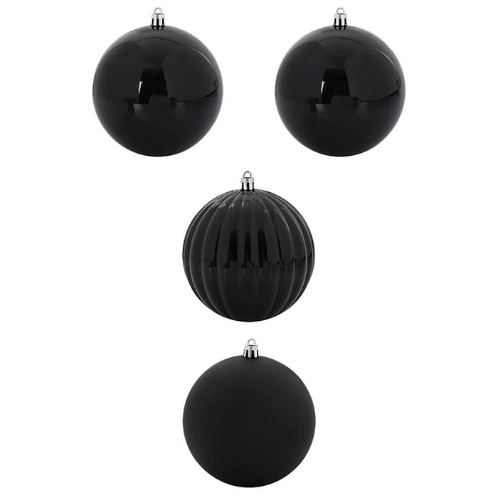 Set de globuri de Crăciun XXL 4 pcs Negru Plastic - WALTI WALTI