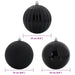 Set de Globuri de Crăciun XXL 3 pcs Negru Plastic - WALTI WALTI