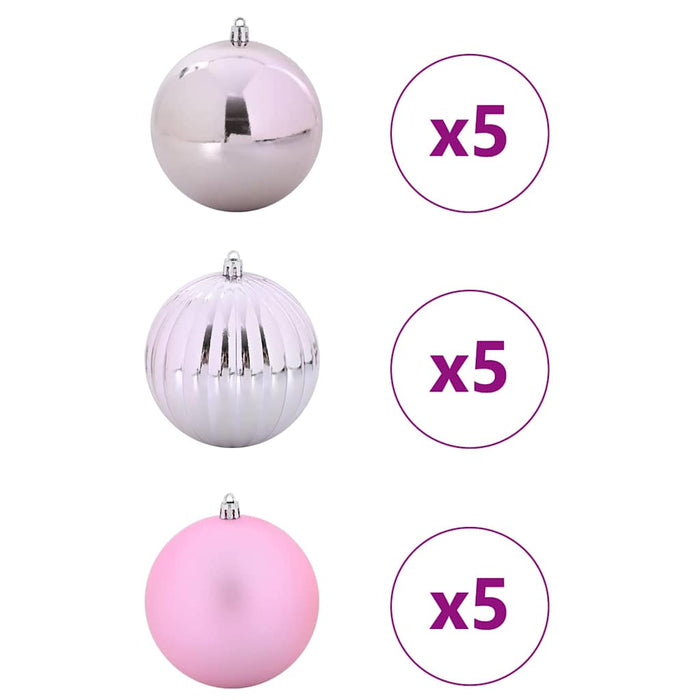Set de Globuri de Crăciun 15 pcs Roz - WALTI WALTI