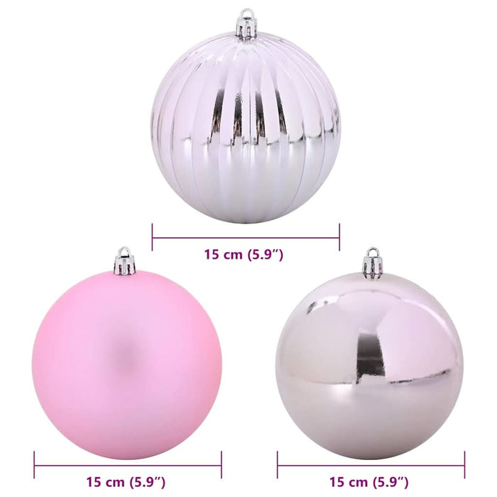 Set de globuri de Crăciun XL 9 pcs Roz Plastic - WALTI WALTI