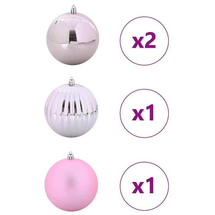 Set de Globuri de Crăciun XXL 4 pcs Roz Plastic - WALTI WALTI