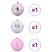 Set de globuri de Crăciun XXL 3 pcs Roz Plastic - WALTI WALTI