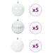 Set de Globuri de Crăciun 15 pcs Alb - WALTI WALTI