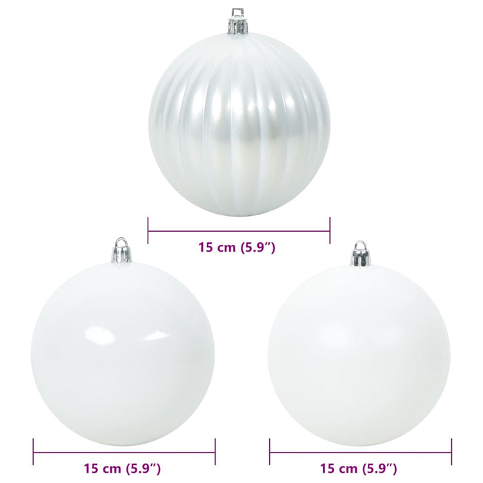 Set de Globuri de Crăciun 9 pcs Alb - WALTI WALTI