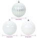 Set de Globuri de Crăciun 9 pcs Alb - WALTI WALTI