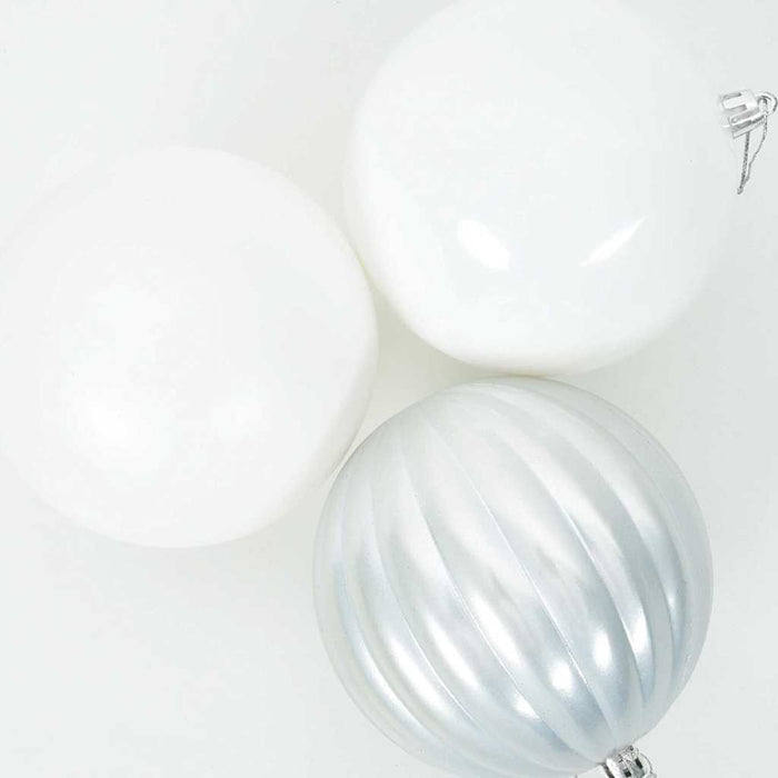 Set de globuri de Crăciun XXL 4 pcs Alb Plastic - WALTI WALTI
