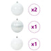 Set de globuri de Crăciun XXL 4 pcs Alb Plastic - WALTI WALTI