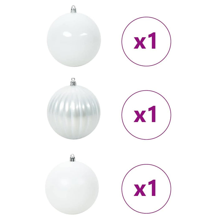 Set de globuri de Crăciun XXL 3 pcs Alb Plastic - WALTI WALTI