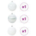 Set de globuri de Crăciun XXL 3 pcs Alb Plastic - WALTI WALTI
