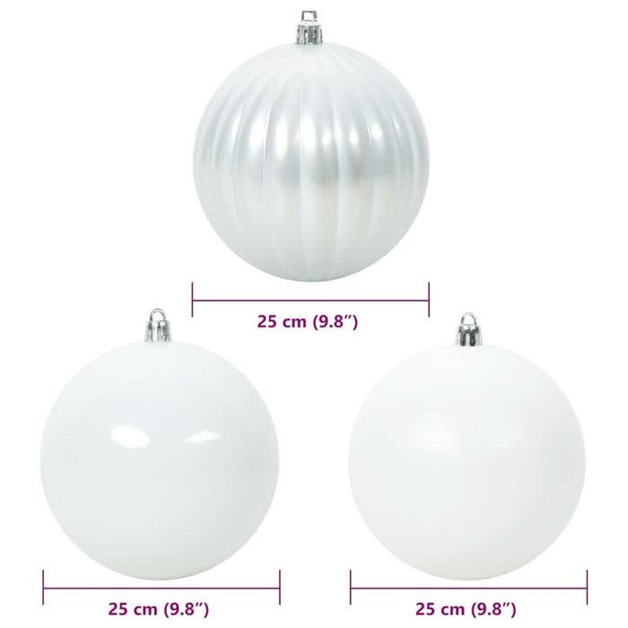 Set de globuri de Crăciun XXL 3 pcs Alb Plastic - WALTI WALTI