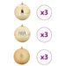 Set de Globuri de Crăciun 9 pcs Auriu - WALTI WALTI