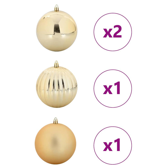Set de globuri de Crăciun XXL 4 pcs Auriu Plastic - WALTI WALTI