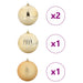 Set de globuri de Crăciun XXL 4 pcs Auriu Plastic - WALTI WALTI