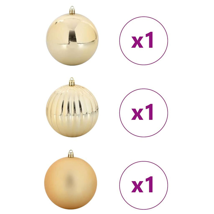 Set de globuri de Crăciun XXL 3 pcs Auriu Plastic - WALTI WALTI