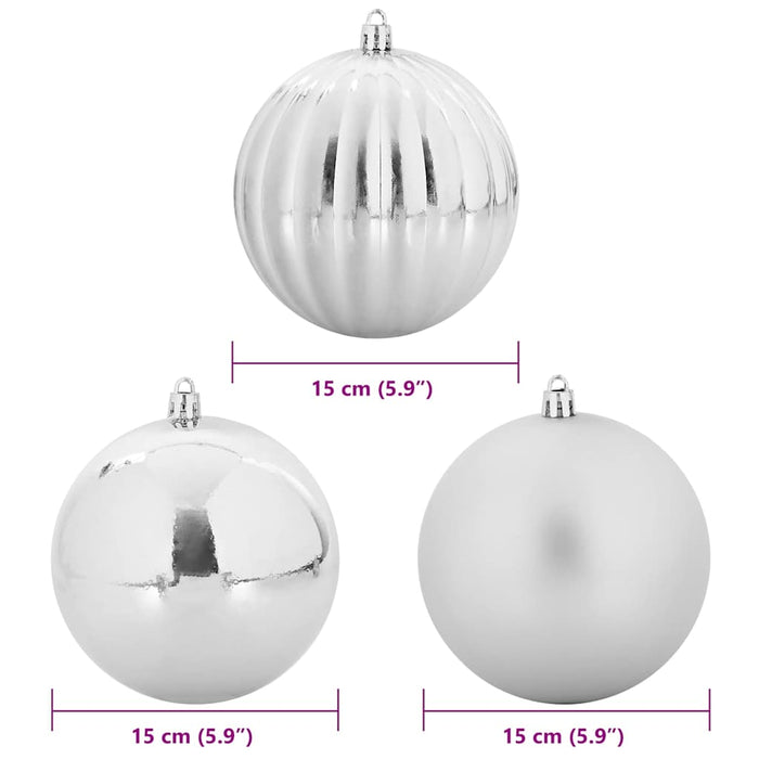 Set de Globuri de Crăciun XL 9 pcs Argintiu Plastic - WALTI WALTI