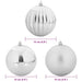 Set de Globuri de Crăciun XL 9 pcs Argintiu Plastic - WALTI WALTI
