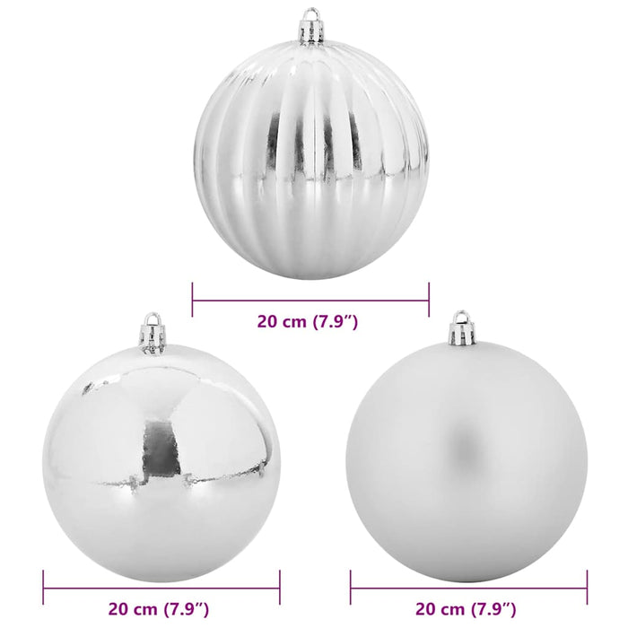 Set de globuri de Crăciun XXL 4 pcs Argintiu Plastic - WALTI WALTI