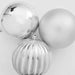 Set de globuri de Crăciun XXL 3 pcs Argintiu Plastic - WALTI WALTI