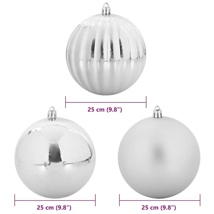 Set de globuri de Crăciun XXL 3 pcs Argintiu Plastic - WALTI WALTI
