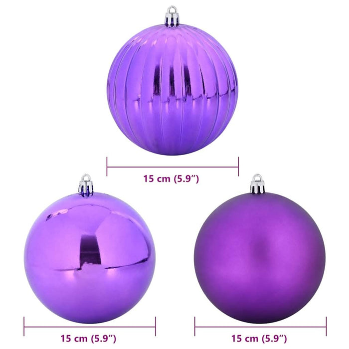 Set de globuri de Crăciun XL 9 pcs Violet Plastic - WALTI WALTI