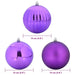 Set de globuri de Crăciun XL 9 pcs Violet Plastic - WALTI WALTI