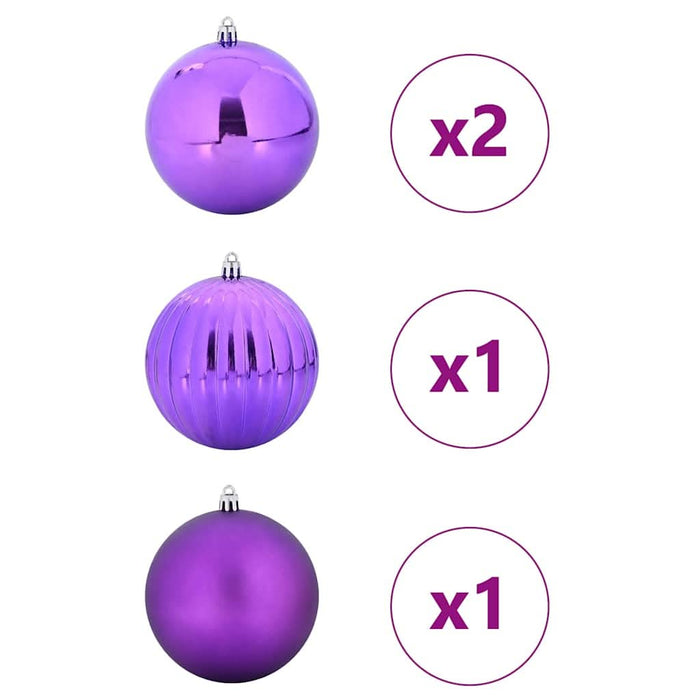 Set de Bile de Crăciun XXL 4 pcs Violet Plastic - WALTI WALTI