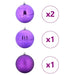 Set de Bile de Crăciun XXL 4 pcs Violet Plastic - WALTI WALTI