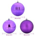 Set de Bile de Crăciun XXL 4 pcs Violet Plastic - WALTI WALTI