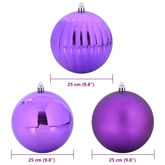 Set de globuri de Crăciun XXL 3 pcs Violet Plastic - WALTI WALTI