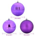 Set de globuri de Crăciun XXL 3 pcs Violet Plastic - WALTI WALTI