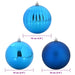 Set de globuri de Crăciun XL 15 pcs albastru Plastic - WALTI WALTI