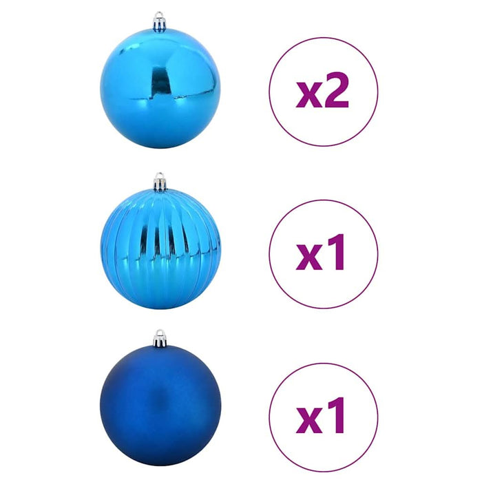 Set de globuri de Crăciun XXL 4 pcs albastru Plastic - WALTI WALTI