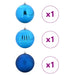 Set de globuri de Crăciun XXL 3 pcs albastru Plastic - WALTI WALTI